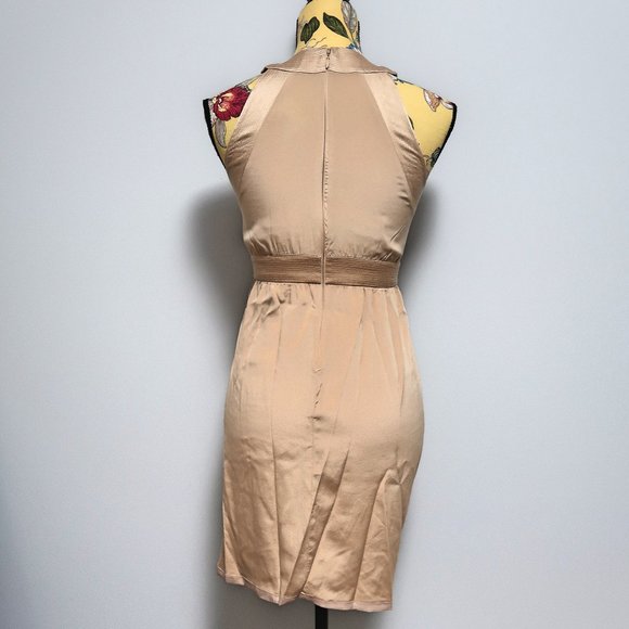 Bebe Satin Halter Neck Wrap Dress Size XXS - Picture 3 of 4